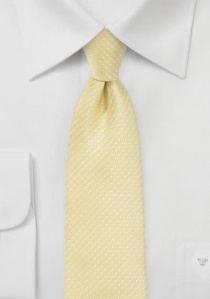 Corbata lunares amarillo pálido