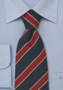 Corbata británica azul rojo oro