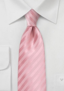 Corbata de caballero rayas tono en tono rosa