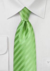 Corbata rayada tonos verde bosque