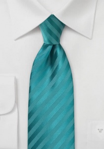 Corbata azul verdoso rayada