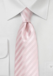 Corbata líneas rosa pálido a tono