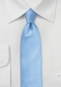 Corbata de negocios estrecha lunares azul grisáceo