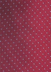 Kravatte schlank Punkt-Dessin rot stahlblau