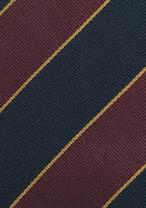 XXL-Krawatte Linien-Dessin dunkelrot navy