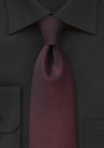 Corbata monocolor rojo oscuro XXL