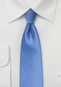 Corbata unicolor azul real estrecha
