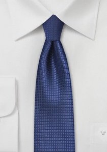 Corbata de negocios estrecha estructurada azul