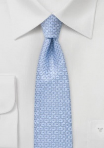 Corbata estrecha estructurada azul grisáceo pálido