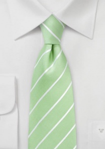 Corbata líneas verde pálido