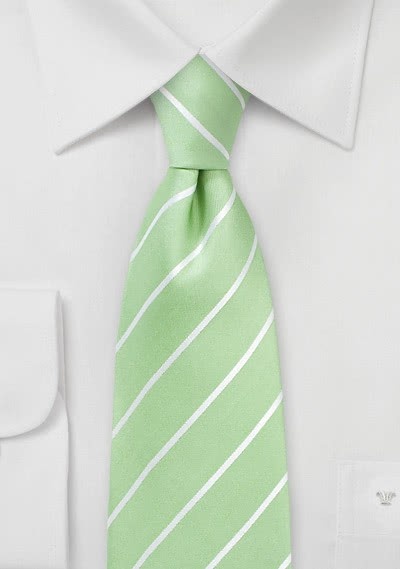 Krawatte hellgrün Streifen