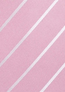 Corbata a rayas rosa suave