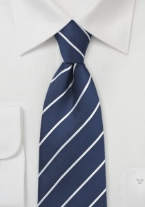 Corbata rayas azul marino