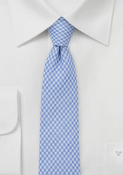 Corbata  estructurada con algodón azul grisáceo