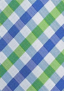 Corbata cuadros vichy azul real verde