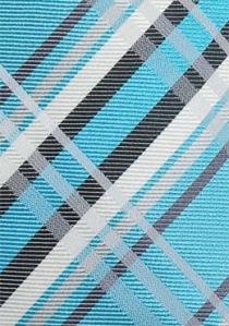 Corbata cuadros escoceses turquesa
