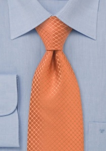 Corbata XXL monocolor estructurada naranja