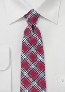 Corbata de algodón para hombre de color rojo medio
