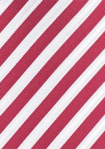 Corbata de negocios a rayas rojas y blancas