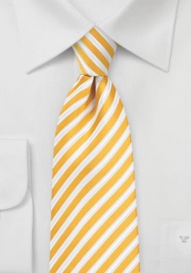 Corbata de negocios a rayas amarillas blancas