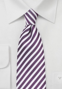 Corbata de negocios a rayas púrpura blanco