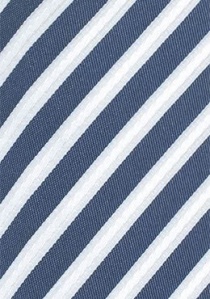 Corbata de negocios a rayas azul oscuro blanco