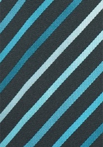 Corbata a rayas negra azul verde