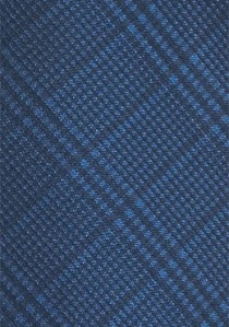 Corbata de negocios  a cuadros azul oscuro