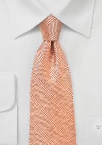 Corbata llamativa a rayas color salmón