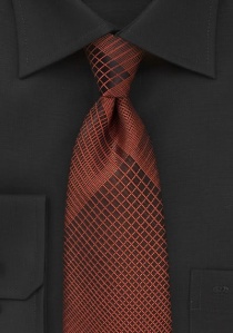 Corbata de negocios motivos geométricos marrón