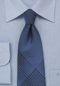 Corbata de negocios diseño geométrico azul marino
