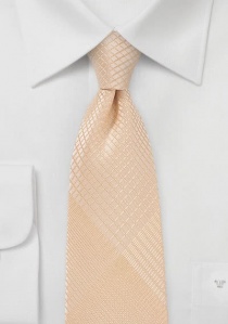 Corbata motivos geométricos color salmón