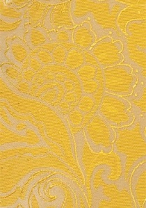 Corbata amarillo dorado motivos vegetales