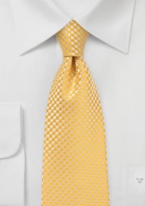 Corbata estructura barquillo amarilla dorada