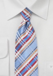 Corbata de clip moderno diseño glencheck azul
