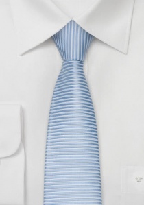 Corbata seda azul hielo blanco