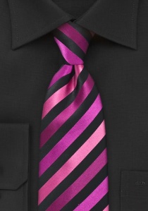 XXL corbata cadera rayas diseño madreselva negro