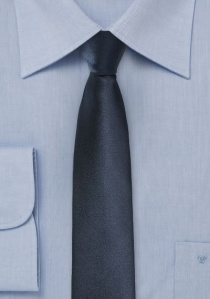 Corbata de caballero estrecha unicolor negro azul