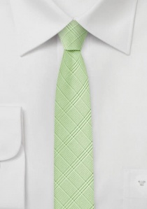 Corbata estrecha estructura verde pálido