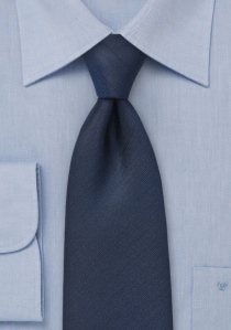 Corbata de clip azul oscuro fibra sintética