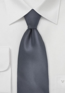 Corbata de clip fibra sintética gris oscuro