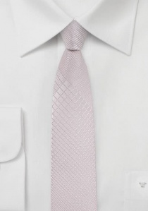 Corbata de caballero estrecha motivo líneas rosa