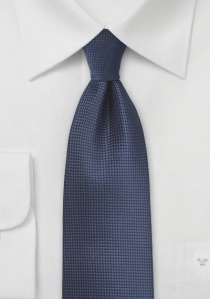 Corbata unicolor estructurada azul oscuro