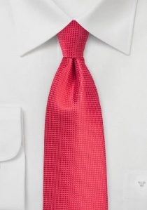 Corbata de caballero monocolor estructurada rojo