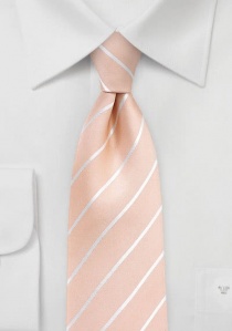 Corbata de negocios rayas color salmón