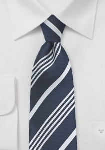 Corbata azul marino diseño rayas