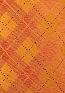 Corbata diseño a cuadros cobre