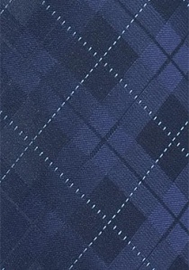 Corbata diseño a cuadros azul oscuro