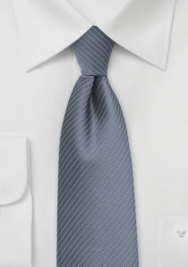 Corbata gris plateado lineas