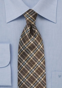 Corbata Glencheck diseño color capuccino
